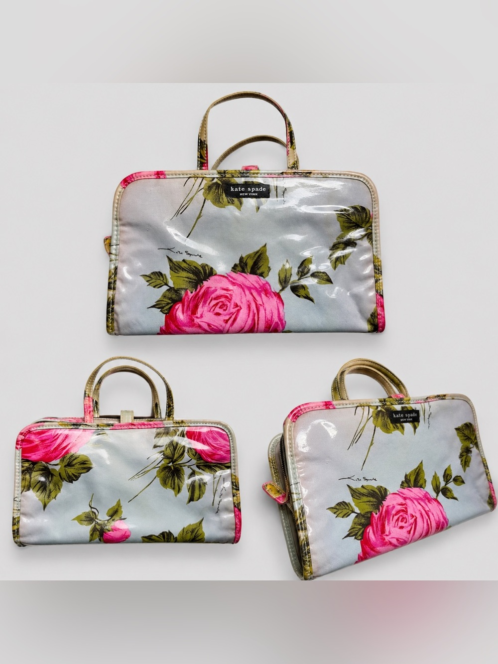 Y2K Kate Spade New York Floral Cosmetic Bag/Travel Case RARE